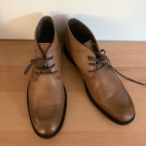 EUC KENNETH COLE NY Tan Brown Leather Mens Ankle Boots Shoes US Size 10.5 M